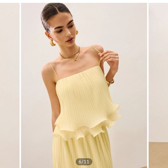 Commense Pleated Layered Ruffle Skirt Set NWT - Picture 6 of 6